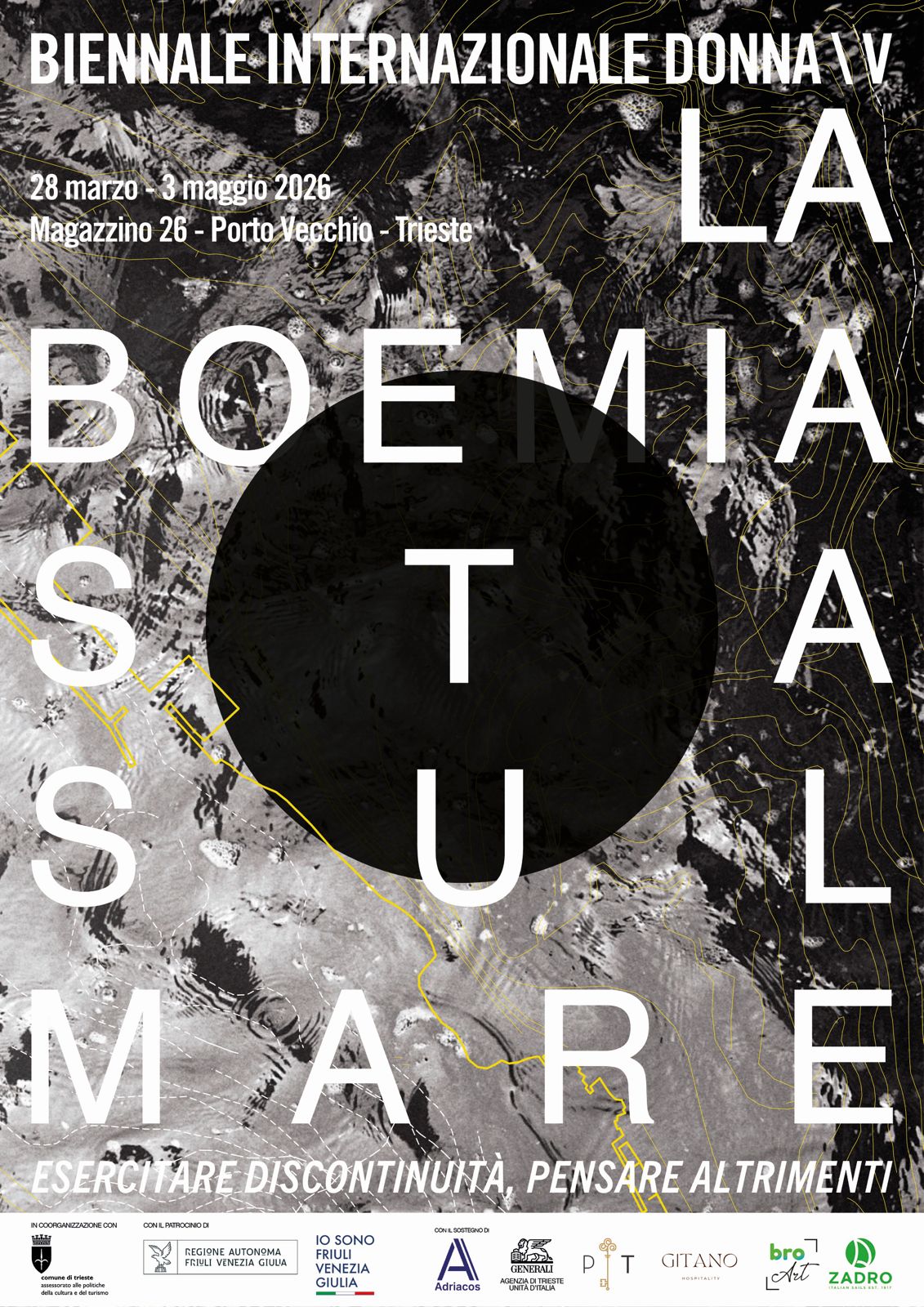 Poster of the exhibition BID BIENNALE INTERNAZIONALE DONNA \ V: La Boemia sta sul mare
